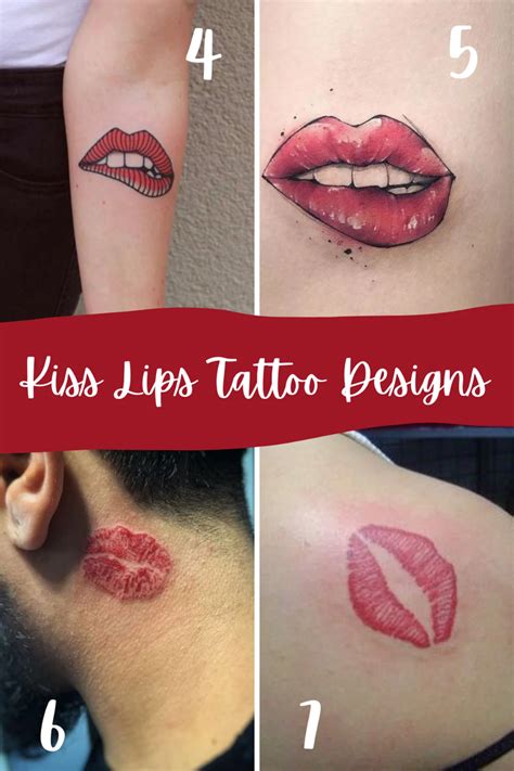 lipstick print tattoo